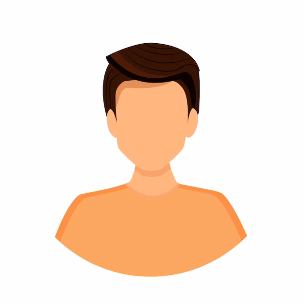 brunette man avatar portrait young guy vector illustration face_217290 1035